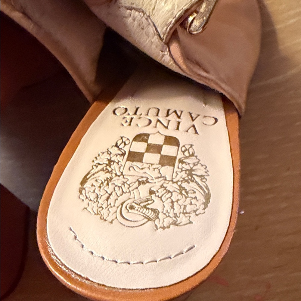 Vince Camuto Tan Open-Toe Heels - Picture 3 of 6